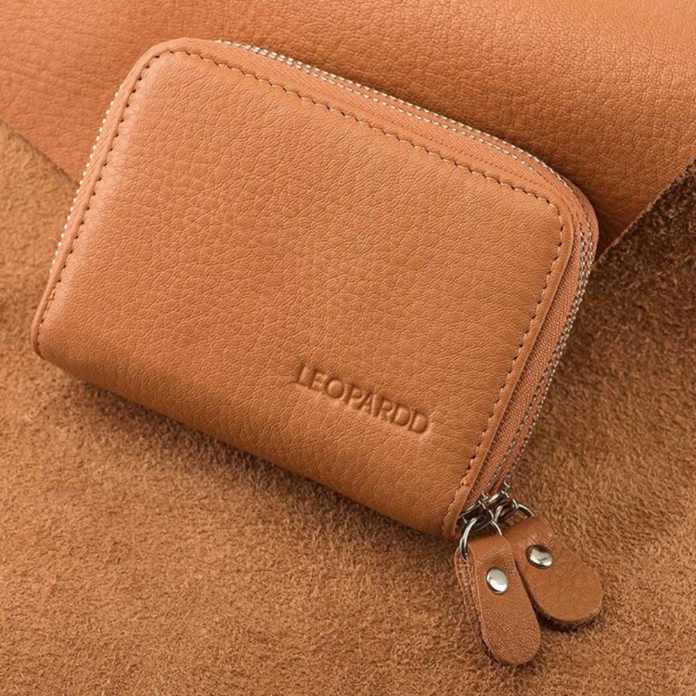 Leopardd RFID Blocking Leather Wallet for Women